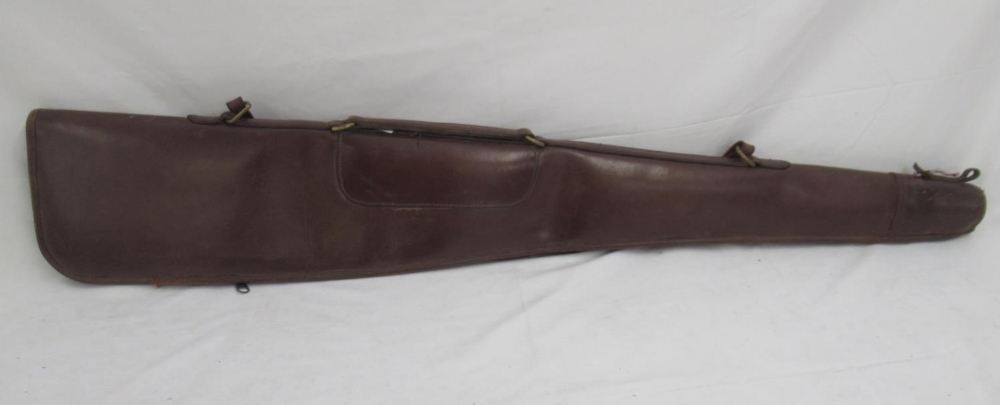 Powell and Son wool-lined leather gun slip. With light age-related scuffing to extremities and minor - Image 2 of 6