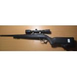 As new ex shop display Hatsan Escort .22 bolt action rifle, barrel screw cut for sound moderator,