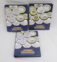 3 Change Checker folders cont. 2 sets of A-Z Great Britain 10ps, £5, £2, 50ps, Kew Gardens 2019 50p,