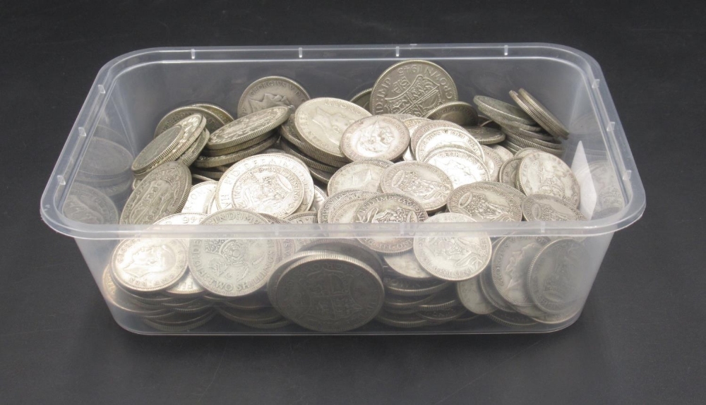 Collection of Post 1920/Pre- 1946 silver content Half-Crowns, Florins, Shillings etc. (gross 55.
