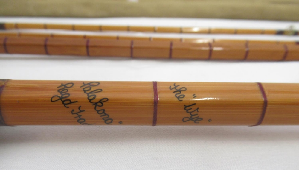 Hardy 'The Wye' Palakona split cane three-section Salmon fly-rod, in original sleeve. With a 6.5cm - Bild 2 aus 4
