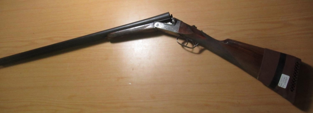 Essex 12 bore side by side double trigger shotgun, barrel length 28', length of pull 14', serial no. - Bild 4 aus 4