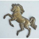 Vintage brass Aveling & Porter prancing horse plaque (14.8x12.5cm)