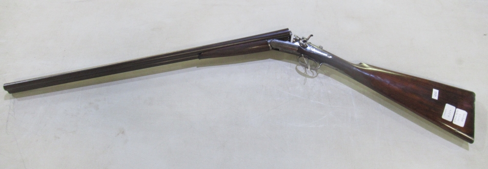 T. Wild 20B side-by-side hammer shotgun, double trigger, barrel length 28.5", overall length ,