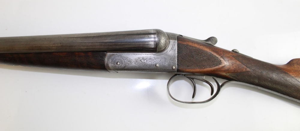 W. Richards 12 bore double barrel Shotgun. (out of proof) 28ins barrel, 14ins length of pull. Serial - Image 3 of 4