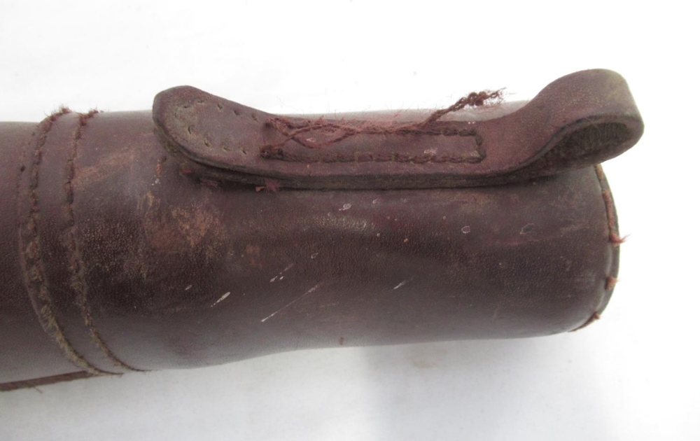 Powell and Son wool-lined leather gun slip. With light age-related scuffing to extremities and minor - Image 3 of 6