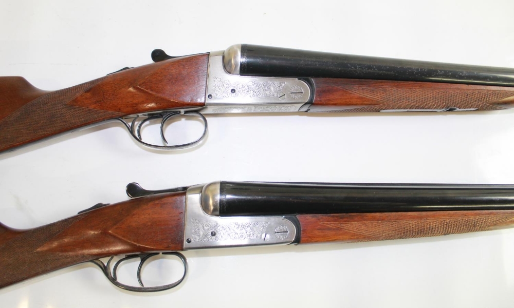 Two Laurona Side by Side Shotguns. Double trigger Ejectors. Barrel Lengths 28ins and 28 1/4 ins. - Bild 3 aus 8