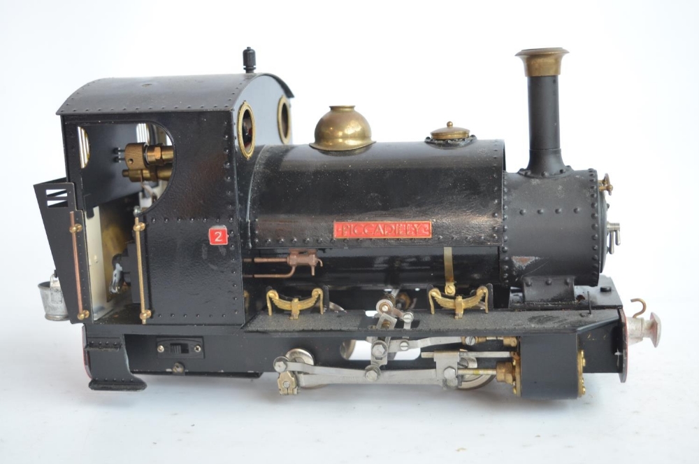 32mm G gauge outdoor metal narrow 0-4-0 'Piccadilly' model steam locomotive with added remote - Image 6 of 11