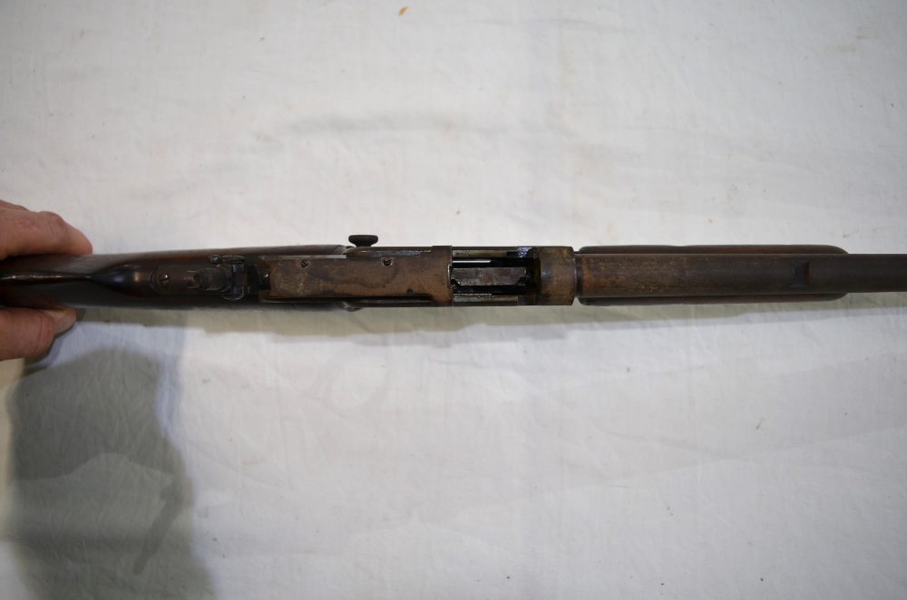 Rare Winchester .22 rim fire pump action rifle, circa 1890 with additional rear sight, overall L3ft, - Bild 4 aus 4