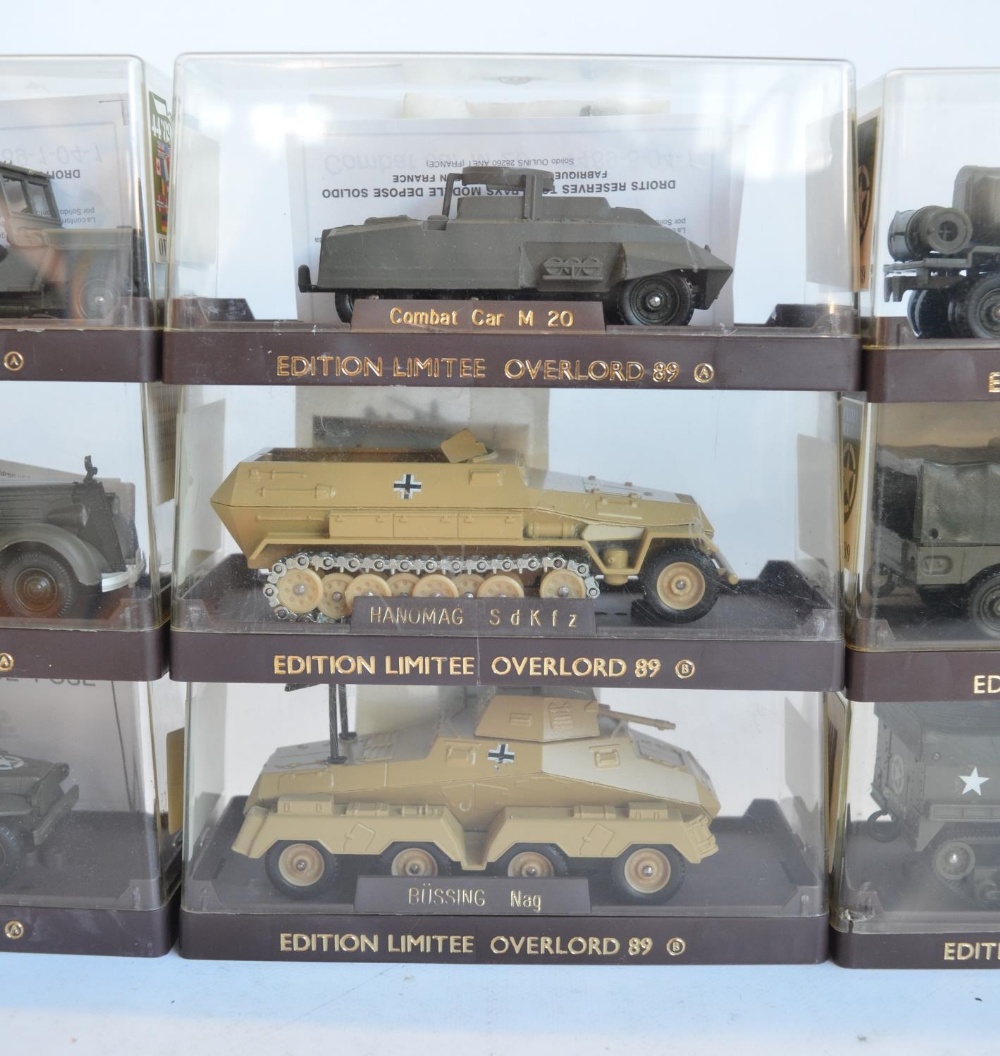 Twelve limited edition 1/50 scale 'Overlord 89' diecast WWII military vehicles from Solido. Models - Bild 4 aus 7