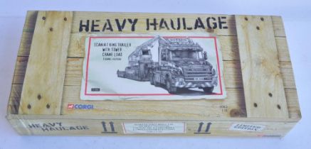 Corgi 1/50 scale Scania King Trailer with tower crane load, item CC12804, limited edition 166/2100