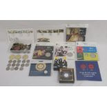 Collection of coins to inc. 4 Royal Mint Queen £5 coins in original packing, Royal Mint Queen 2020