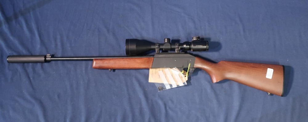 Sabatti sports .22 rifle fitted with sound moderator, 3-9x56eg scope, serial no. R47506 (section one - Image 3 of 5