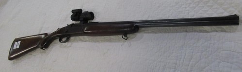 Savage .410 and .22 combination rifle, 3" chamber, hammer action with Hawk Sport Dot scope, barrel