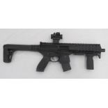 Sig Sauer MPX .177 CO2 powered air rifle, with fitted Feyachi laser dot sight, with RVG forward