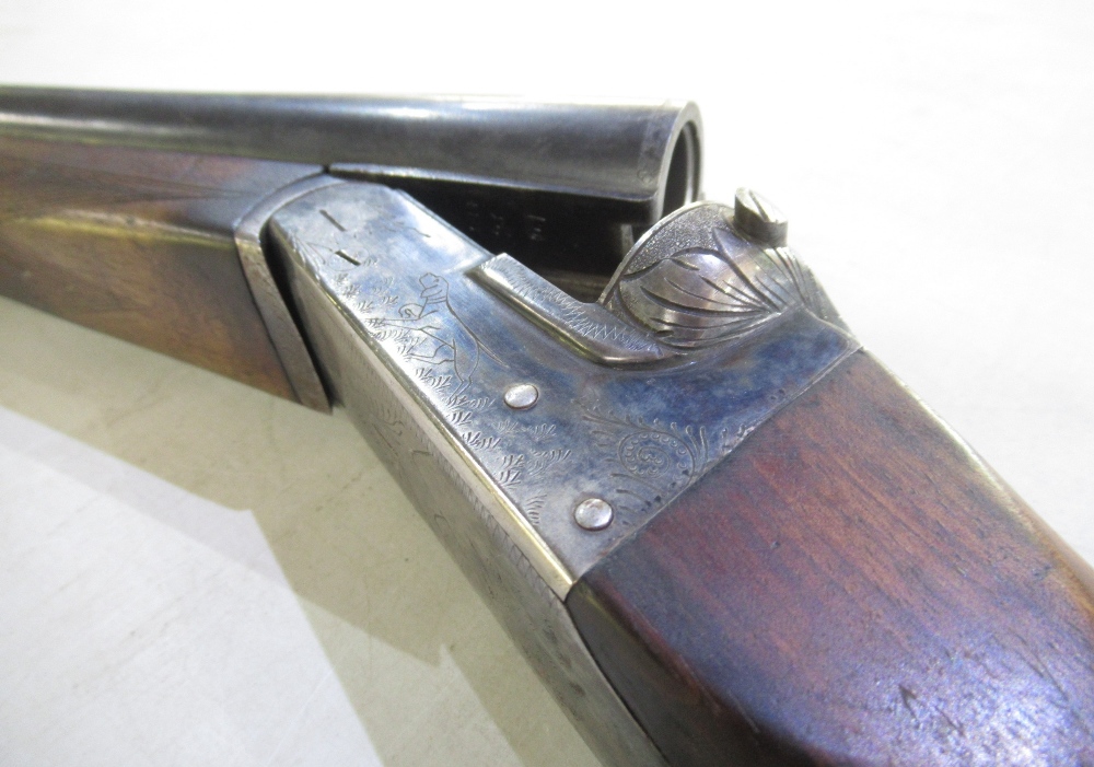 12 bore S/S Spanish shotgun. Double trigger, non ejector. 28ins barrel.15ins length of pull. Sn - Image 2 of 3