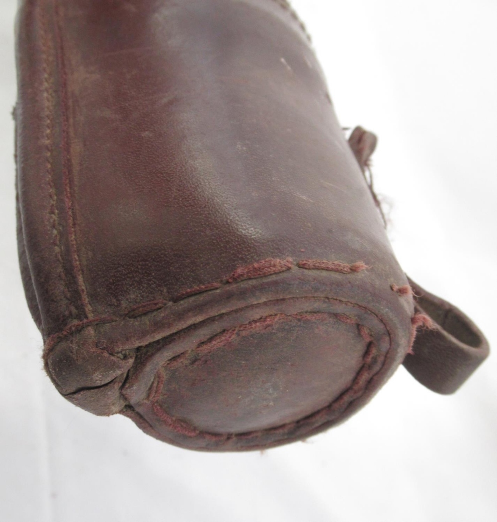 Powell and Son wool-lined leather gun slip. With light age-related scuffing to extremities and minor - Image 4 of 6