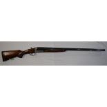 A Zabala 10 gauge side by side double barrel shot gun. Serial No 277879. Barrell length 32'. Overall