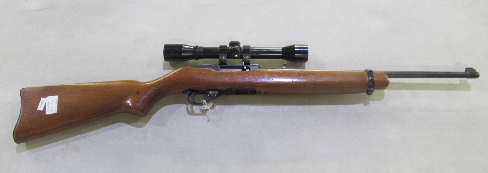 Ruger Model 10/22 carbine .22 cal, mounted with ASI 4x32 scope, complete with box magazine, serial - Image 3 of 8