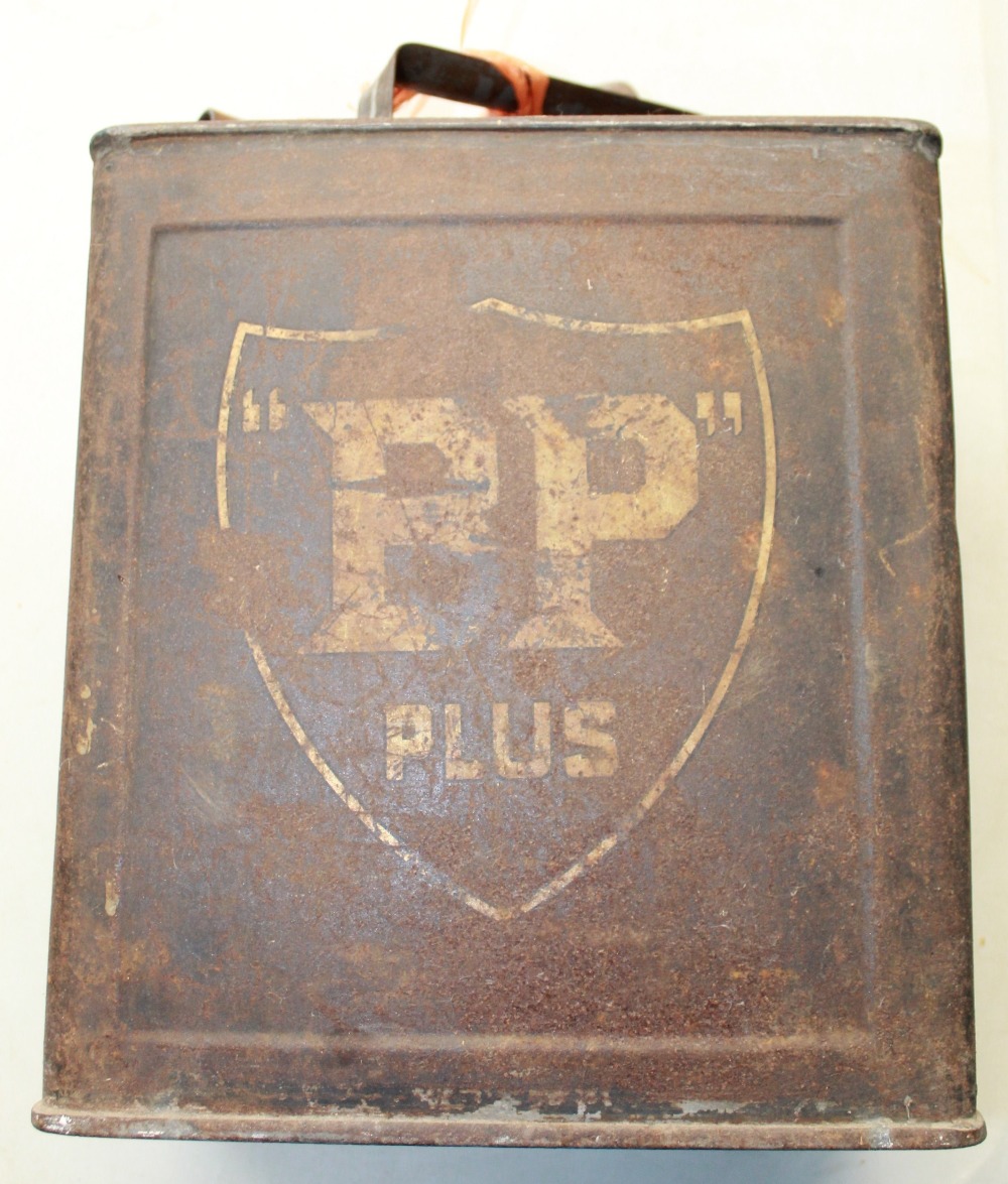 BP Plus oil can, with spout H33cm