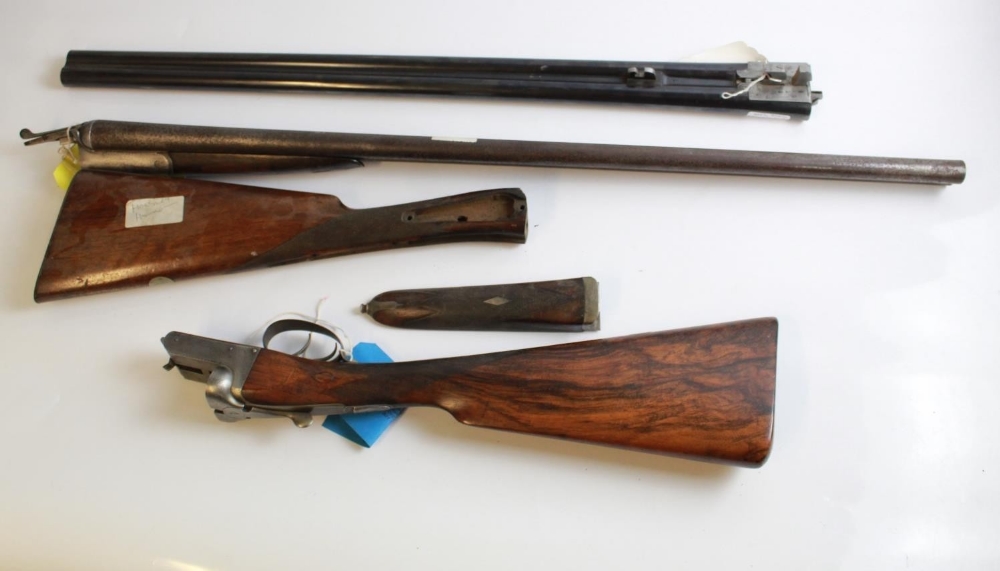 Horsley 12 bore S/S (stock, action and forend only)SN3886. 12bore S/S shotgun (missing hammers) SN