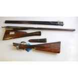 Horsley 12 bore S/S (stock, action and forend only)SN3886. 12bore S/S shotgun (missing hammers) SN