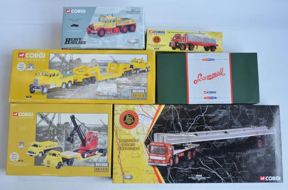 Six limited edition 1/50 scale diecast commercial vehicle models from Corgi to include CC10302 BRS