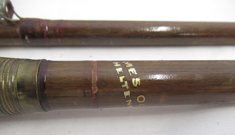 A vintage James Ogden wooden three-section Salmon rod with cork handle. In good condition and - Image 4 of 10