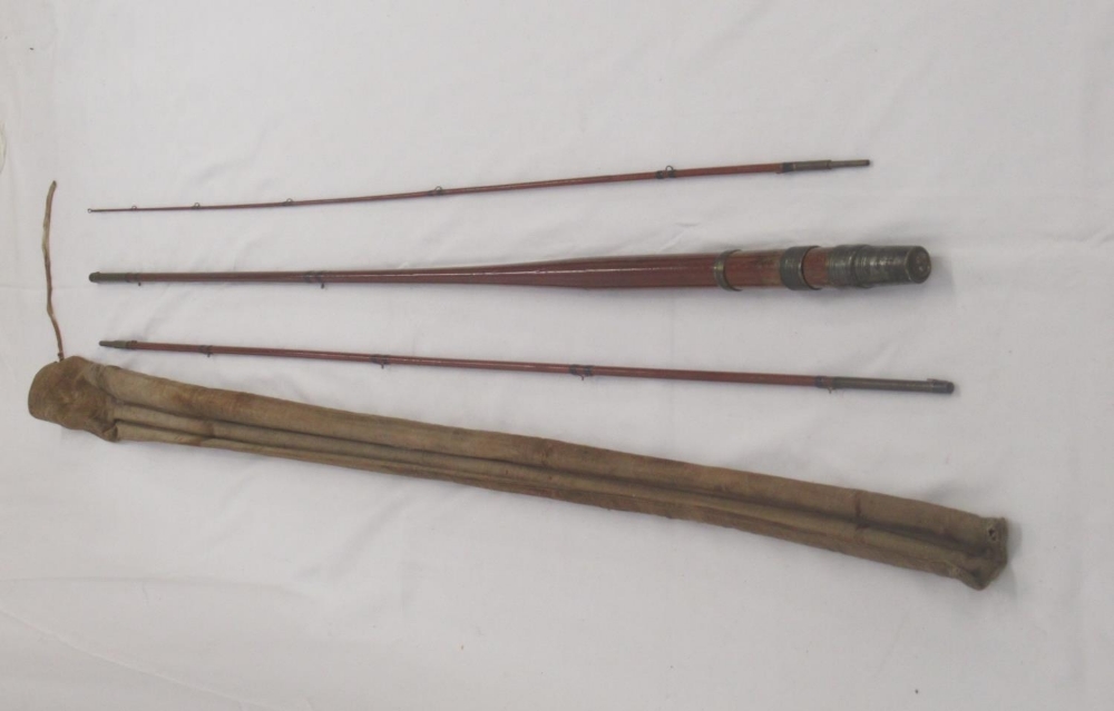 Vintage wooden Army and Navy Stores three-piece fly fishing and general purpose rod, complete with - Image 5 of 5