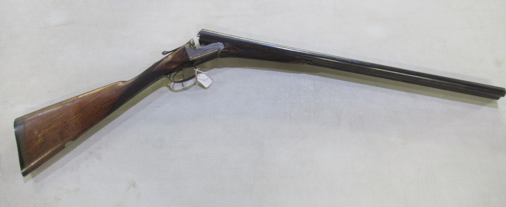 William Evans of London 12B side-by-side shotgun, double trigger, box lock ejector, barrel length