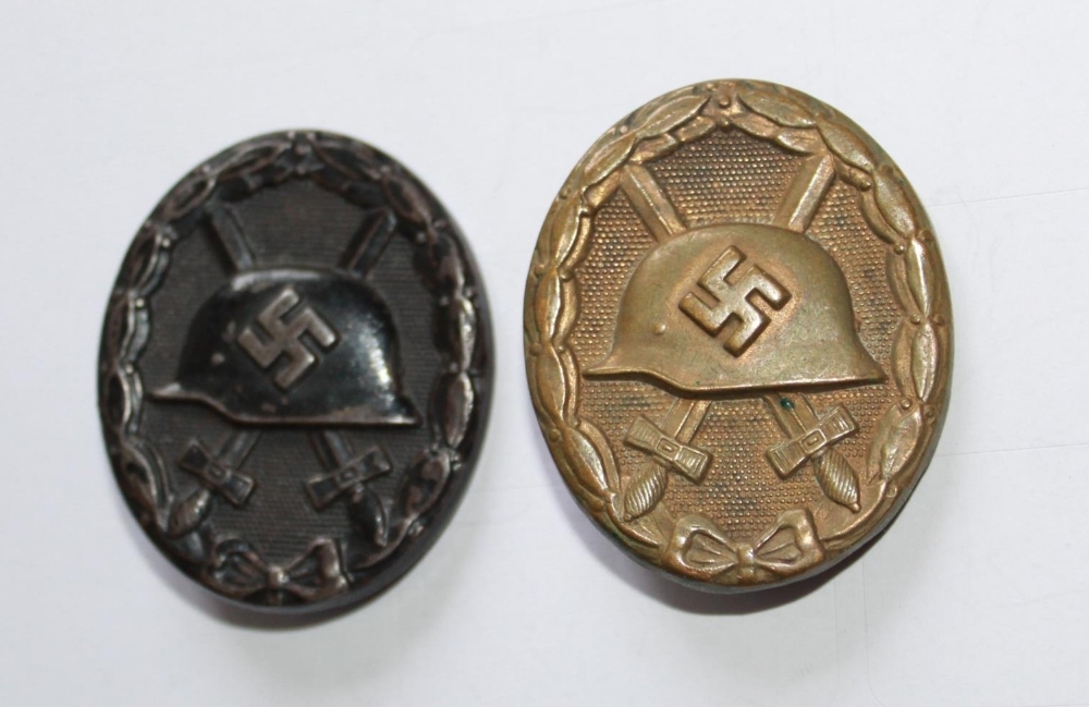 Two WWII Wound Badges, in very good condition with both pins intact.