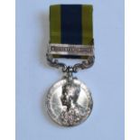 Indian General Service Medal with clasp. Waziristan 1921-24. To 6584209 Pte J.S. Shannon. 1st