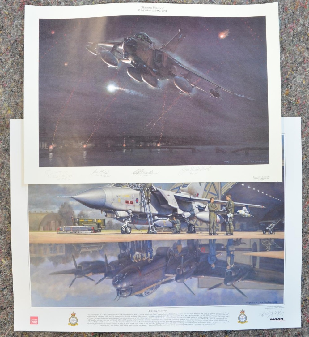 Two aviation prints by Ronald Wong to include Limited edition 'Reflecting On 70 Years' by Ronald