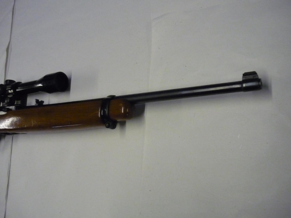 Ruger Model 10/22 carbine .22 cal, mounted with ASI 4x32 scope, complete with box magazine, serial - Bild 7 aus 8