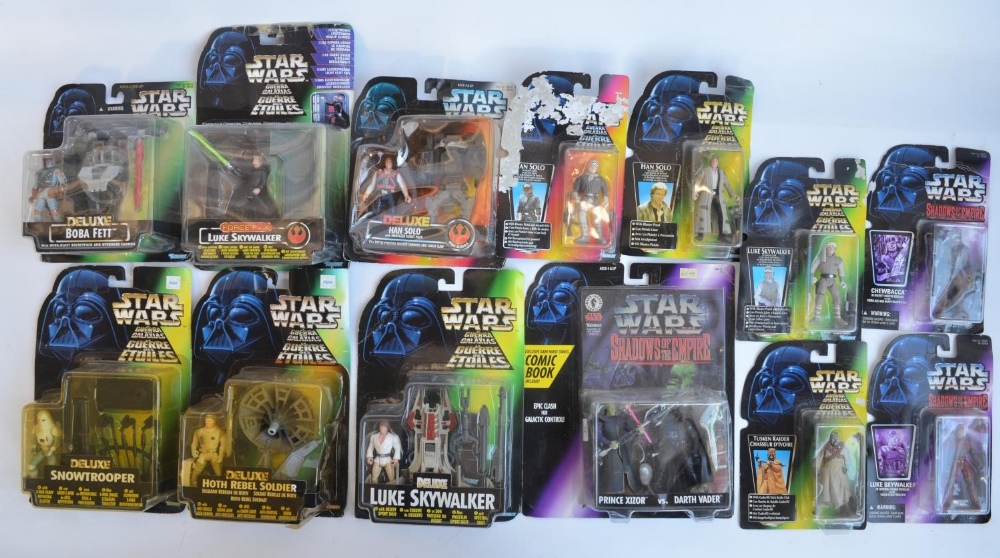 Collection of Star Wars action figures and play sets from Kenner to include 2 figure Shadows Of