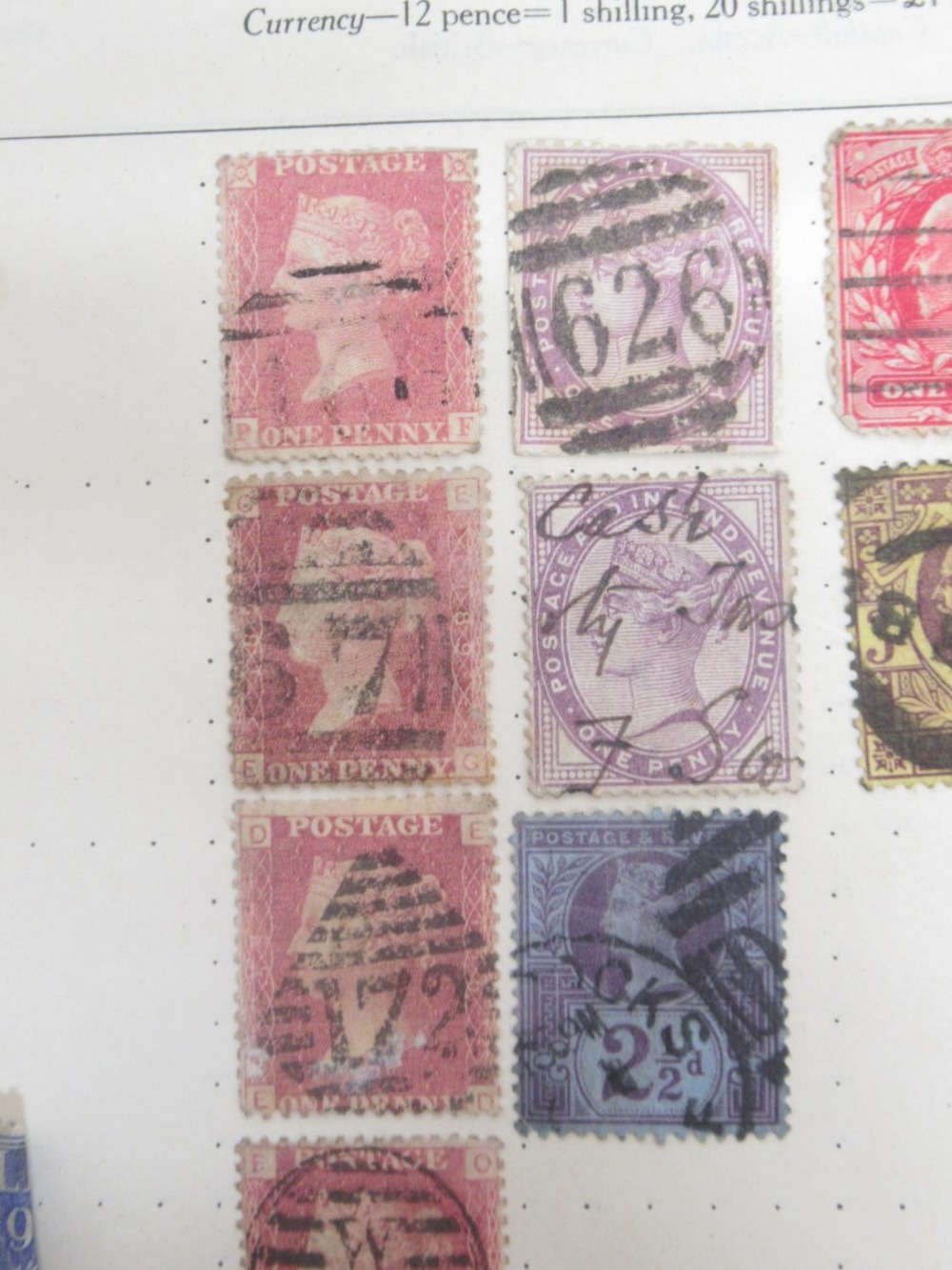 The Strand Stamp Album cont. 5 used penny reds, red and green folders cont. c20th British stamps, - Bild 6 aus 14