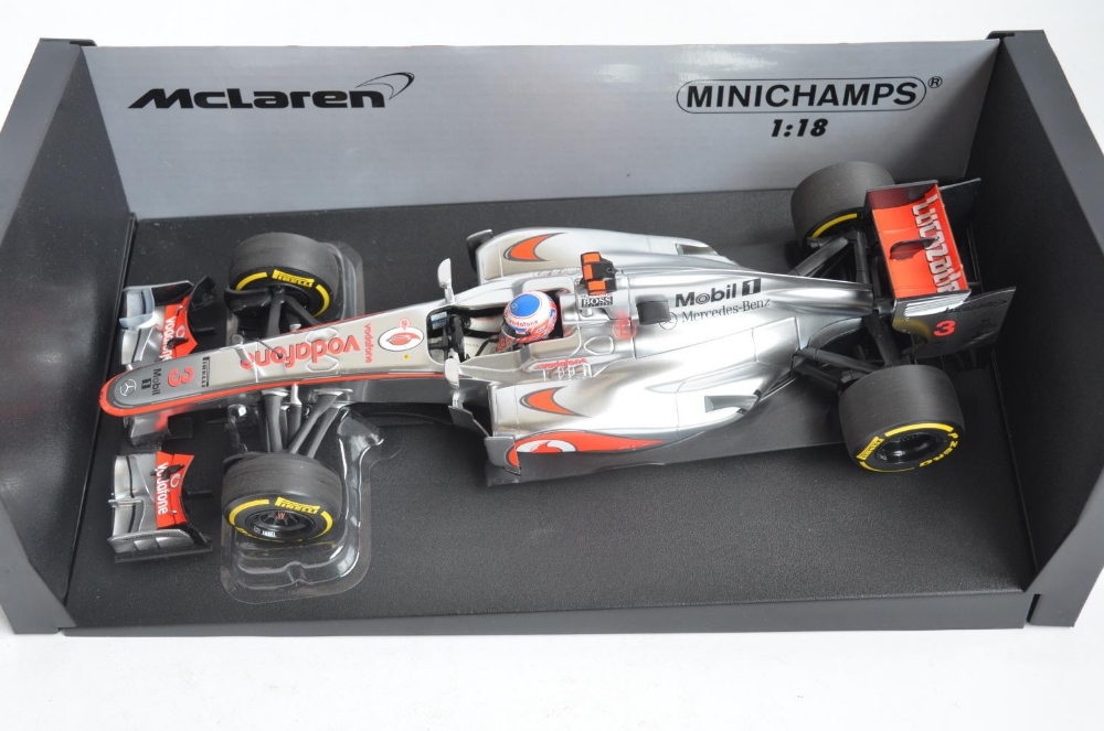 Four boxed 1/18 scale Formula 1 racing car models from Paul's Model Art/Minichamps, all McLaren - Image 2 of 6