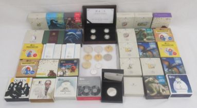 The United Kingdom Silver Proof Piedfort 4 coin set with CoA, 28 Royal Mint UK Silver Proof 50p