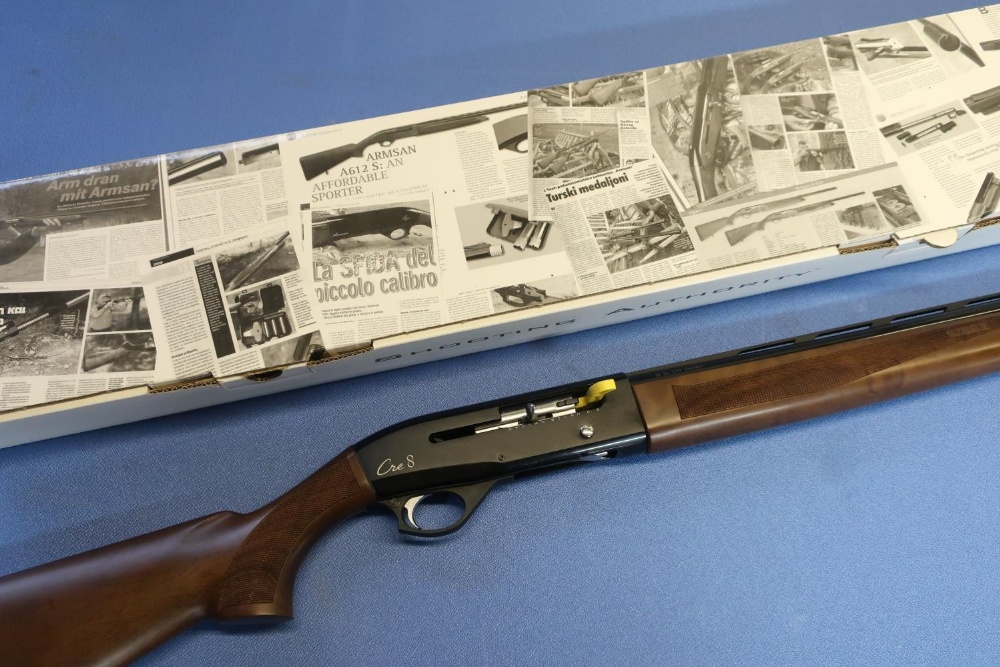Boxed as new Armsan 28B CRE8 semi auto shotgun, with 27 inch barrel with raised top vented rib, 2