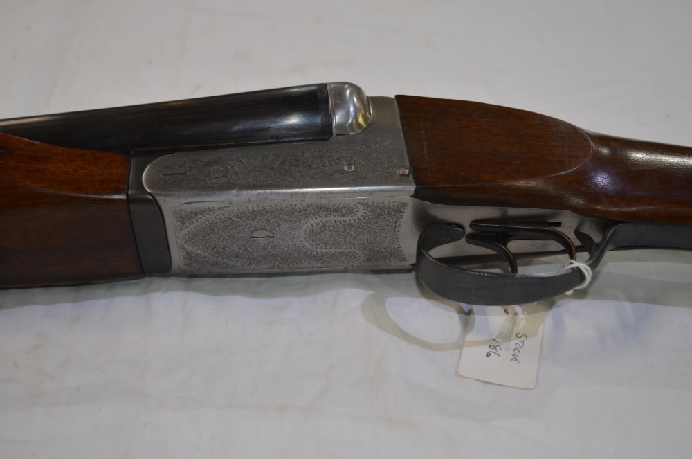 A Zabala 10 gauge side by side double barrel shot gun. Serial No 277879. Barrell length 32'. Overall - Bild 4 aus 4