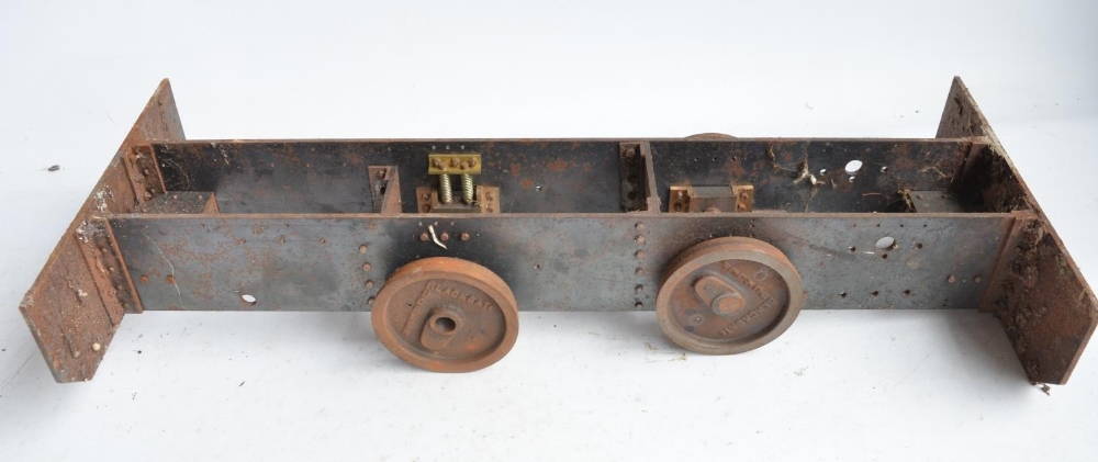 Partially built G gauge steam locomotive with a box of parts, radio control transmitters, books, - Image 9 of 9