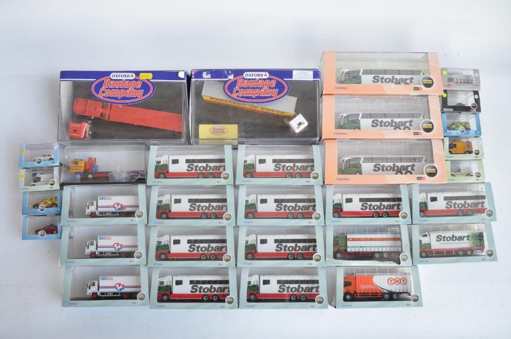 Thirty one boxed 1/76 scale (OO gauge) vehicle models from Oxford Diecast to include 9x Eddie