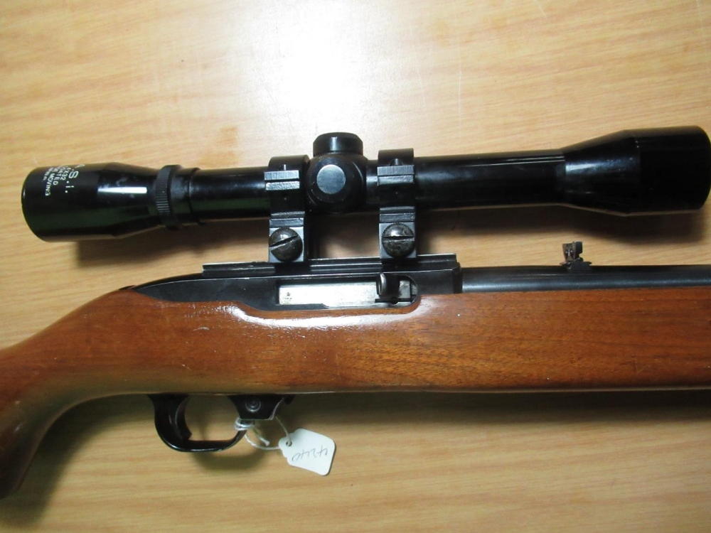 Ruger Model 10/22 carbine .22 cal, mounted with ASI 4x32 scope, complete with box magazine, serial - Bild 5 aus 8