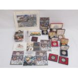 Assorted collection of GB and International coins, to inc. some silver proof coins, and cased coins