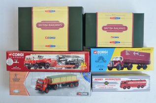 Six 1/50 scale limited and Premium edition diecast commercial vehicle models from Corgi to include
