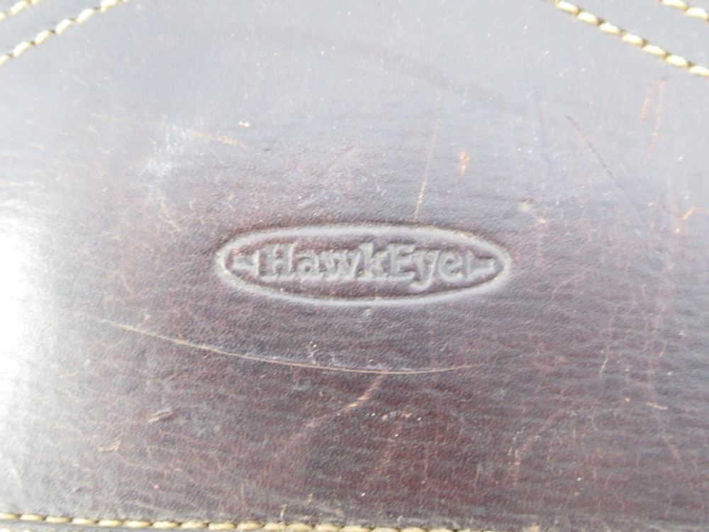 Hawk Eye wool-lined leather gun slip with decorative stitching, with zip in good working order. With - Bild 2 aus 3