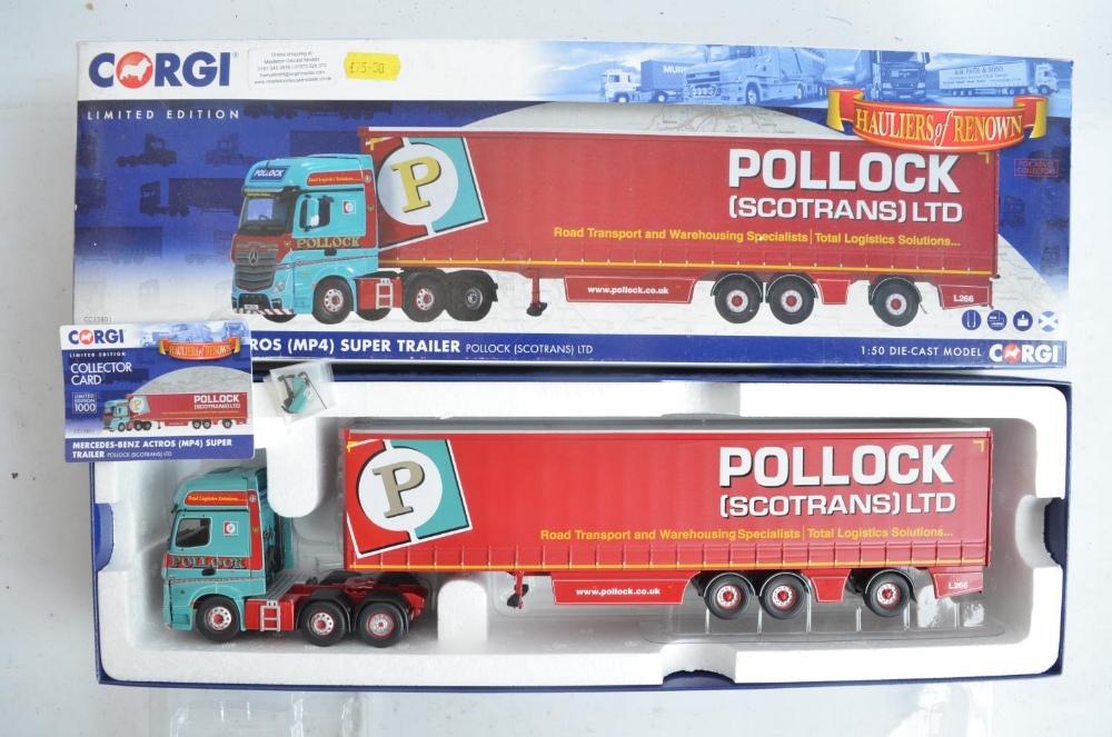 Collection of 1/50 scale diecast truck and trailer models from Corgi to include CC15801 Mercedes- - Bild 3 aus 9