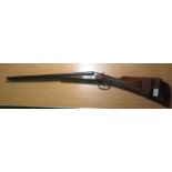 Essex 12 bore side by side double trigger shotgun, barrel length 28', length of pull 14', serial no.
