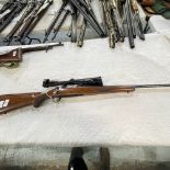Ruger, M77 Mark 2 .22 bolt action rifle, with Burris telescopic sight, serial no. 780-45898 (section