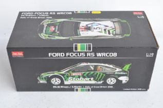 Boxed Sun Star 1/18 scale limited edition diecast Ford Focus RS WRC08 model car, item no SUN3948 #